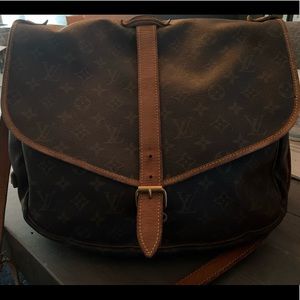 Louis Vuitton Saumur Crossbody Laptop/Diaper Bag.